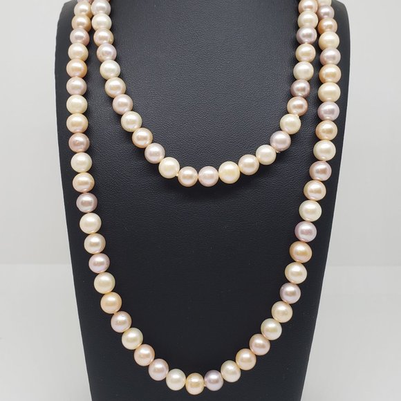 Multi-color Cultured Freshwater Pearl 36" Endless Strand Necklace - Picture 2 of 3
